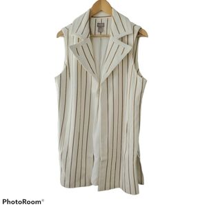 Chico's Elongated Ponte Stripe Vest